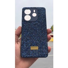 İzel Aksesuar Redmi Note 14 4g Içi Kadife Taşlı Işıltılı Pırlanta Silikon Kapak Kılıf