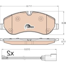 Cekar Store Fren Balatası Ön Ford Transit 2.2 Tdcı 13, 2.2 Tdcı Rwd 13, Transit Custom 2.2 Tdcı 12 GDB1967