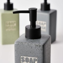 Daisy Home 500ML Seramik Sıvı Sabunluk, Mat Taş Dokulu ve Kare Tasarım, Siyah Pompalı Banyo ve Mutfak Deterjan Dispenser (1 Adet - Asorti/karışık Renk Gönderilir)