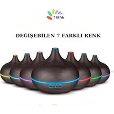 Daisy Home Kumandalı Oda Nemlendirici, Difüzör Buhar Ultrasonik Hava Nemlendirici, Aromatik Oda Kokusu 7 Renk LED Işıklı, 550 ml