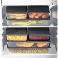 Daisy Home 1169 8li Buzdolabı Organizer Mikrodalga ve Derin Dondurucuya Uygun Buzluk Bakliyat Saklama Kabı -