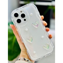 Daisy Home 16 Promax 3D Incili Şeffaf Kalp Tasarımlı Oyuncaklı Silikon Kılıf