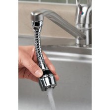 Daisy Home Oynar Başlıklı 2 Fonksiyonlu Esnek Ayarlanabilir Perlatör Batarya Ucu Musluk Başlığı Krom Plastik