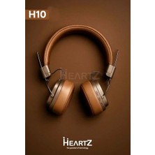 Daisy Home Clasic H10 Kafaüstü Wireless Bluetooth Kulaküstü Büyük Klasik Üst Kalite Kablosuz Kulaklık 120 Saat Bekleme 8 Saat Aktif Müzik 5.4 Version Bluetooth (Koyu Kahve)
