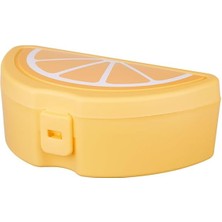 Daisy Home Okul Için Çatallı Vitamin Beslenme Kabı, Okul Beslenme Kutu ve Çantası, 4 Renk (Limon)