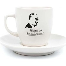 Mi-Ça Home Yaktığın Işık Hiç Sönmeyecek! Krem Türk Kahvesi Fincanı - Hediye Seramik Türk Kahvesi Fincanı