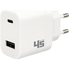 Daisy Home Redline 45W Gan Type-C + Usb-A Sarj Adaptörü