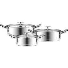 Mi-Ça Home Karaca Vapor New 6 Parça Sahan Çelik Tencere Seti