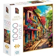 Daisy Home Renkli Evler 1000 Parça 2,2mm Kalınlık 48X68CM Profesyonel Hobi Puzzle Yapboz Serisi