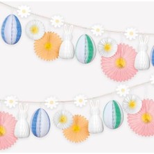 Daisy Home - Honeycomb Easter Garland - Petekli Paskalya Tavşan Asılan Süs