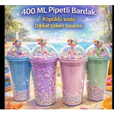 Pipetli Renkli Bardak