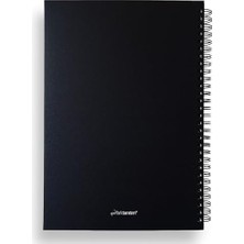Daisy Home Spiralli Defter, Siyah Kapaklı B5 Boyutunda (182X257 Mm), 100 Yaprak (Çizgisiz)