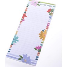 Daisy Home Manyetik Not Defteri - Parlak Çiçek Gücü Hızlı Not Bakkal ve Alışveriş Listesi - Eğlenceli Dekoratif Yapılacaklar Listesi - Mükemmel Ev Isınma Hediyeleri - 100 Yırtık Yaprak (4" x 9" X.5")