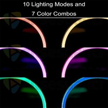 Daisy Home 80X30CM Büyük Boy Xxl Resimli Desenli Mousepad Rgb LED Işıklı Gaming Gamer Oyuncu Mouse Pad (Frekans)