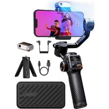 Daisy Home Isteady M6 Kiti Akıllı Telefonlar Için Gimbal Sabitleyici, Cct/rgb Dolgu Işığı ile Aı Izleyici, Yükseltilmiş 3 Eksenli Telefon Gimbal, 16,15,14 Pro Max ve Için Gimbal, Youtube