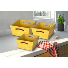 Daisy Home Premium Sofra Serisi Bambu 3'lü Set Ekmeklik