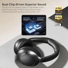 Daisy Home Qcy H3 Pro Hybrid Anc Hi-Res Ldac Bluetooth 5.4 Kafaüstü Kablosuz Kulaklık Çift Cihaz Desteği Mor