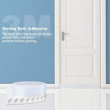 Daisy Home Silikon Conta Şeridi, 2 Adet 25MM ve 35MM 5 Metre Kapı Conta Şeridi, Hava ve Su Geçirmez Ses Yalıtımlı Kendinden Yapışkanlı Silikon Şerit, Kapılar Pencereler ve Duş Camları Arası Boşluklar Için