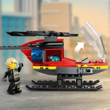 Daisy Home City Itfaiye Kurtarma Helikopteri 60411-5 Yaş ve Üzeri Çocuklar Için Pilot Minifigürü Içeren Yaratıcı Oyuncak Yapım Seti (85 Parça)