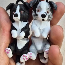 Brand House Köpek Anahtarlık 3D Flexi Mini Renkli Sevimli Çanta Süsü Bag Charm Hediyelik