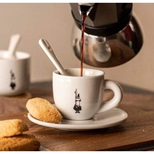 Daisy Home - Kahve Fincanı ve Tabağı - 80ML - Ikonik Bıyıklı Adam Desenli - Porselen