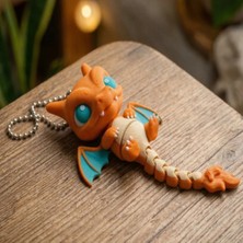Brand House Ejderha Anahtarlık 3D Flexi Mini Renkli Sevimli Çanta Süsü Bag Charm Hediyelik