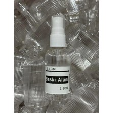 Daisy Home 50 Adet 50 ml PRS24 Sprey Başlık Dezenfektan Kolonya Parfüm Hediyelik Nikah Nişan Düğün Için Boş Plastik Şişe