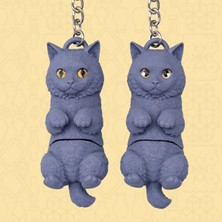 Brand House British Shorthair Kedi Anahtarlık 3D Flexi Çok Renkli Sevimli Çanta Süsü Bag Charm Hediyelik