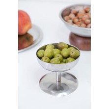 Daisy Home & Metal Yüksek Ayaklı 8 cm Dondurma Tatlı Çerez Kahvaltılık Sunum Kase