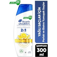 Daisy Home Head & Shoulders Limon Ferahlığı 2'si 1 Arada Yağlı Saçlar Için Kepeğe Karşı Etkili Şampuan 300ML