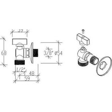 Daisy Home Tema Küresel Çamaşır Makine Musluğu