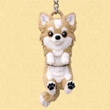 Brand House Chihuahua Köpek Anahtarlık 3D Flexi Çok Renkli Sevimli Çanta Süsü Bag Charm Hediyelik