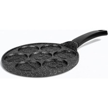 Daisy Home Granit Kaplama Yanmaz Yapışmaz Döküm Gülenyüz Pankek Tavası, Gülenyüz Pankek Tavası 27CM
