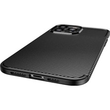 Daisy Home 14 Pro Max Kılıf Siyah Karbon Silikon Orijinal Esnek Ince Geliştirilmiş Dayanıklı Darbe Karşıtı Yeni Nesil Tasarım (14 Pro Max, Siyah)