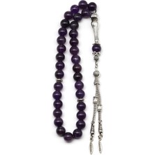 Yürük Market Ametist Doğal Taş Tesbih Erkek – Mor Taş, Metal Püsküllü Premium Hediyelik Tesbih