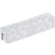 Daisy Home Kalem Çantası Mr Beyaz Çiçek Işlemeli