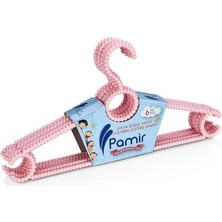 Daisy Home Elbise Askısı, Boncuklu Çocuk Elbise Askısı, Çocuklar ve Bebekler Için (6 Adet) (Pembe)