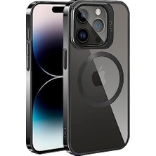 Daisy Home Zore Ile Uyumlu 14 Pro Kılıf Şarj Özellikli Standlı Klon Kapak Siyah