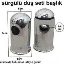 Daisy Home 2 Adet Sürgülü Duş Başlığı Montaj Ayağı Sürgü Duvara Montaj Aparatı Plastik Krom Kaplama Sürgülü Du