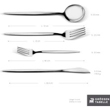 Daisy Home Apricot Faro 24 Parça 6 Kişilik Çatal Kaşık Bıçak Kutulu