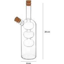 Daisy Home Üç Bölmeli Çift Hazneli Cam Yağdanlık & Sirkelik – 260 ml Zarif Tasarım