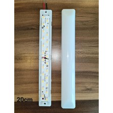 Daisy Home 50'li Paket 24V Tente LED Aydınlatma Armatür 20CM-DÜZ Taban -Beyaz IŞIK(6500K)