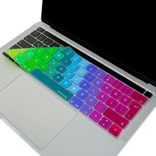 Daisy Home Pro Bar Türkçe Q Klavye Koruyucu Silikon Ince Yıkanabilir Toz ve Sıvı Koruma Uyumlu A1706 A1989 A2159 A1707 A1990 Pembe Yeşil