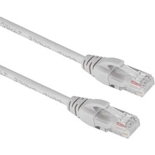 Daisy Home Tkz 30 cm Beyaz Cat6 RJ45 Lan Kablosu Uçları Fabrikasyon Takılı Bilgisayar Modem Internet Ethernet Kablosu (Beyaz, 30 Cm)