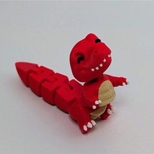 Brand House Kuyruklu T-Rex Anahtarlık 3D Flexi Çok Renkli Sevimli Çanta Süsü Bag Charm Hediyelik