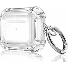 Daisy Home (5937) Şeffaf Darbe Emici Köşeli Zırh Kulaklık Kılıfı 3. Nesil ile Uyumlu