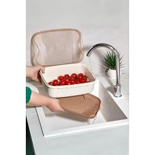 Daisy Home Vip Ahmet Rüya Süzgeçli Saklama Kabı 4500 Ml, Kumsal