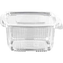 Daisy Home Kullan At Plastik Kilitli Şeffaf Düz Kapaklı Gıda Sakalam Kabı Sızdırmaz Kap - 375 cc - 100 Adet