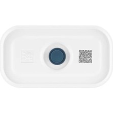 Daisy Home Zwilling Fresh & Save Vakumlu Saklama Kabı, S, Plastik, Yari Şeffaf-Akdeniz Mavisi 3lü Paket