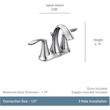 Daisy Home 6410BN Eva Çift Kulplu Toilette Musluk Gider Montaj, Fırçalanmış Nikel